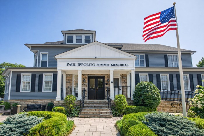 Elegant exterior of Paul Ippolito Summit Memorial, a trusted provider of New Providence, NJ funeral home and cremations services.